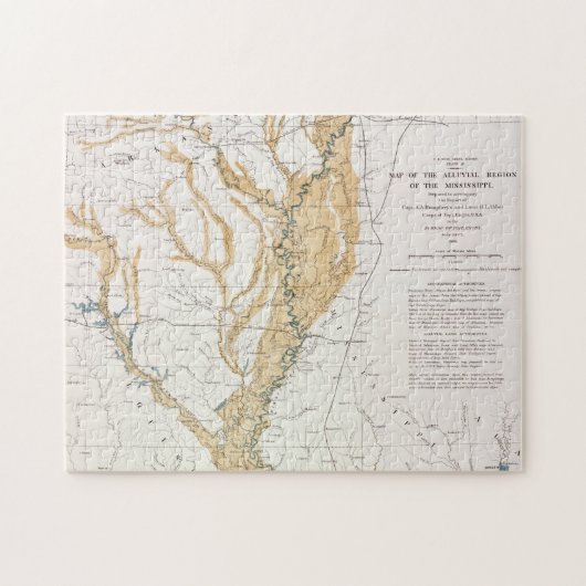 KAART: MISSISSIPPI RIVER, 1861 LEGPUZZEL (Horizontaal)