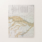 KAART: MISSISSIPPI RIVER, 1861 LEGPUZZEL (Verticaal)