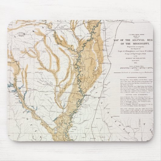 KAART: MISSISSIPPI RIVER, 1861 MUISMAT (Voorkant)