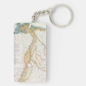 KAART: MISSISSIPPI RIVER, 1861 SLEUTELHANGER (achterkant)