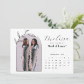 Kaart modern Arch Bridesmaid-voorstel (Staand voorkant)