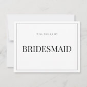 Kaart modern & elegant wit bruidsbruidsvoorstellin (Voorkant)