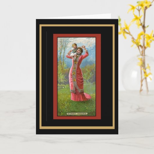 Kaart moeder en kind (Gele Bloem)