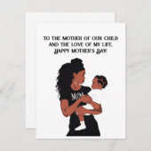 Kaart moeder en vrouw Moederdag (Voorkant / Achterkant)