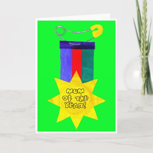 kaart "Mom van het Jaar" Moederdag (Voorkant)