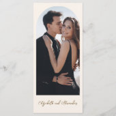 Kaart Monogram Photo Wedding Menu (Achterkant)