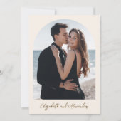 Kaart Monogram Photo Wedding Menu (Achterkant)