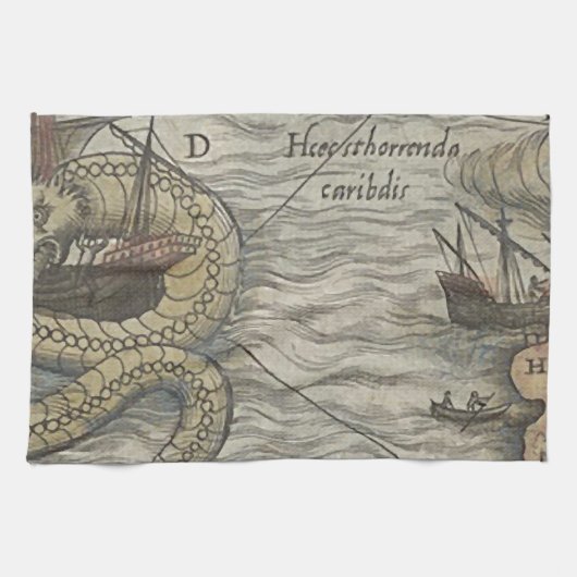 Kaart Monster/Zee-service Theedoek (Horizontaal)