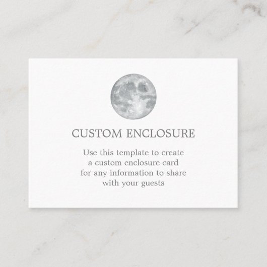 Kaart Moon Information Enclosure Visitekaartje (Voorkant)