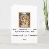 Kaart: Mucha - Dierenriem - de Pluim van La Kaart (Achterkant)