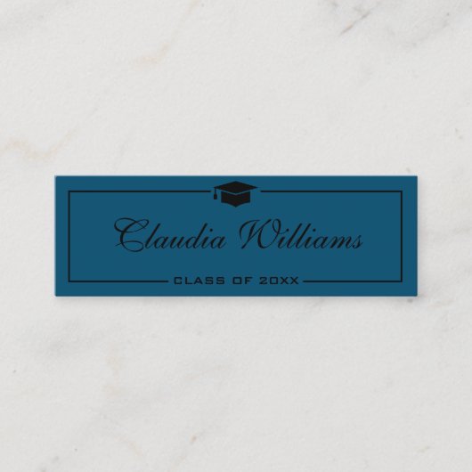 Kaart naam afstuderen . Elegant Classic Insert Kaa Contactkaartje (Voorkant)