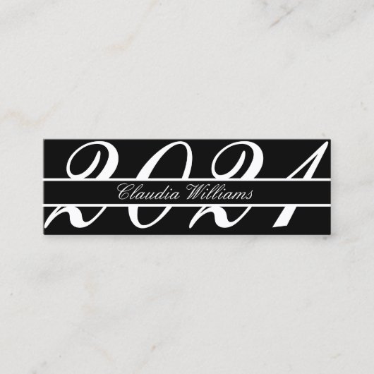 Kaart naam afstuderen . Elegant Classic Insert Kaa Contactkaartje (Voorkant)