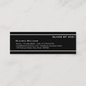 Kaart naam afstuderen . Elegant Classic Insert Kaa Contactkaartje (Achterkant)