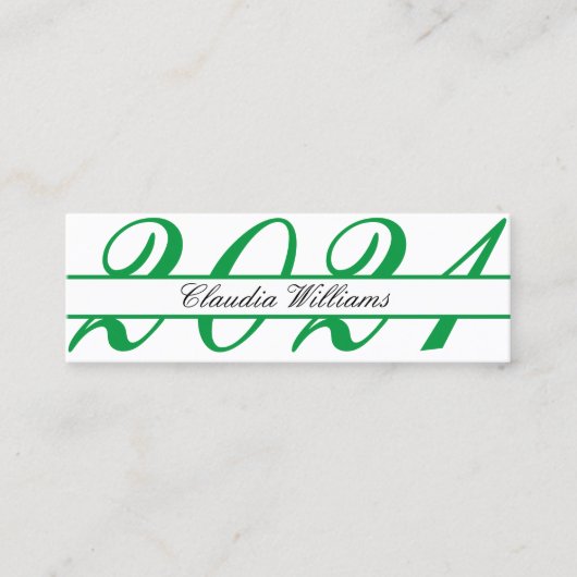 Kaart naam afstuderen . Elegant Classic Insert Kaa Contactkaartje (Voorkant)