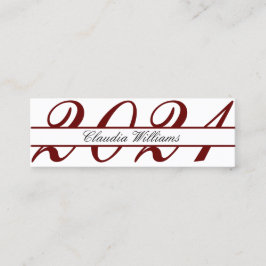 Kaart naam afstuderen . Elegant Classic Insert Kaa Contactkaartje