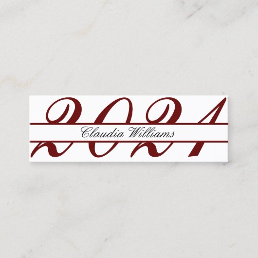 Kaart naam afstuderen . Elegant Classic Insert Kaa Contactkaartje (Voorkant)