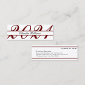 Kaart naam afstuderen . Elegant Classic Insert Kaa Contactkaartje (Voorkant / Achterkant)