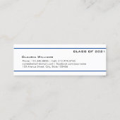 Kaart naam afstuderen . Elegant Classic Insert Kaa Contactkaartje (Achterkant)