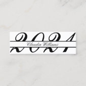 Kaart naam afstuderen . Elegant Classic Insert Kaa Contactkaartje (Voorkant)