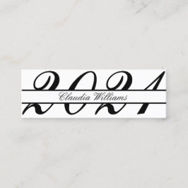 Kaart naam afstuderen . Elegant Classic Insert Kaa Contactkaartje