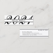 Kaart naam afstuderen . Elegant Classic Insert Kaa Contactkaartje (Voorkant / Achterkant)