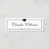 Kaart naam afstuderen . Elegant Classic Insert Kaa Contactkaartje (Voorkant)