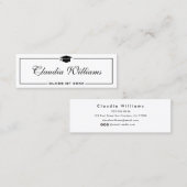 Kaart naam afstuderen . Elegant Classic Insert Kaa Contactkaartje (Voorkant / Achterkant)