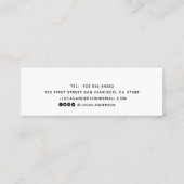 Kaart naam afstuderen . Elegant Classic Insert Kaa Contactkaartje (Achterkant)