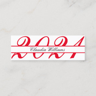 Kaart naam afstuderen . Elegant Classic Insert Kaa Contactkaartje