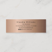 Kaart naam afstuderen . Elegant Classic Insert Kaa Contactkaartje (Achterkant)