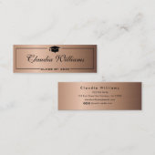 Kaart naam afstuderen . Elegant Classic Insert Kaa Contactkaartje (Voorkant / Achterkant)