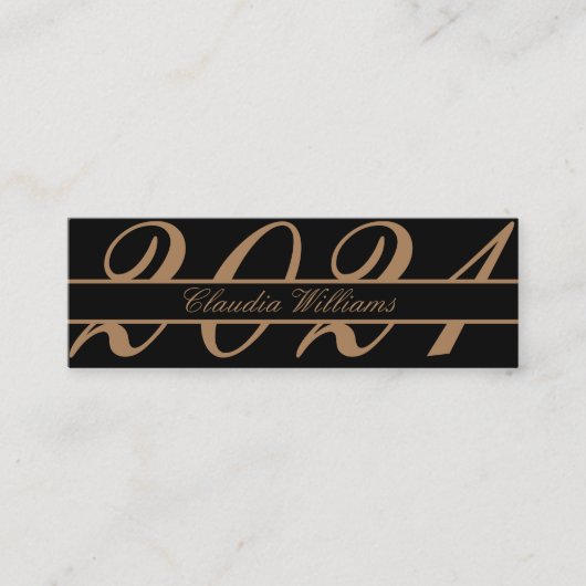 Kaart naam afstuderen . Elegant Classic Insert Kaa Contactkaartje (Voorkant)