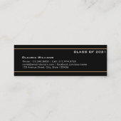 Kaart naam afstuderen . Elegant Classic Insert Kaa Contactkaartje (Achterkant)