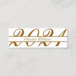 Kaart naam afstuderen . Elegant Classic Insert Kaa Contactkaartje