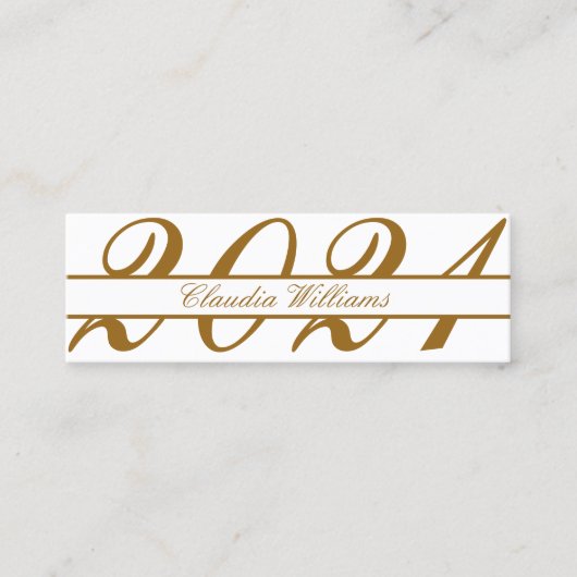 Kaart naam afstuderen . Elegant Classic Insert Kaa Contactkaartje (Voorkant)