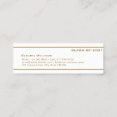 Kaart naam afstuderen . Elegant Classic Insert Kaa Contactkaartje (Achterkant)