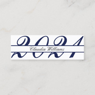 Kaart naam afstuderen . Elegant Classic Insert Kaa Contactkaartje