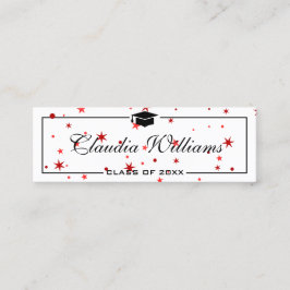 Kaart naam afstuderen . Elegant Classic Insert Kaa Contactkaartje