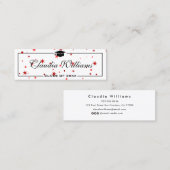 Kaart naam afstuderen . Elegant Classic Insert Kaa Contactkaartje (Voorkant / Achterkant)