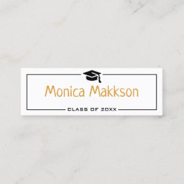 Kaart naam afstuderen . Elegant Classic Insert Kaa Contactkaartje