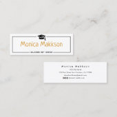 Kaart naam afstuderen . Elegant Classic Insert Kaa Contactkaartje (Voorkant / Achterkant)