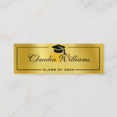 Kaart naam afstuderen . Gold Classic Insert Kaart Contactkaartje (Voorkant)