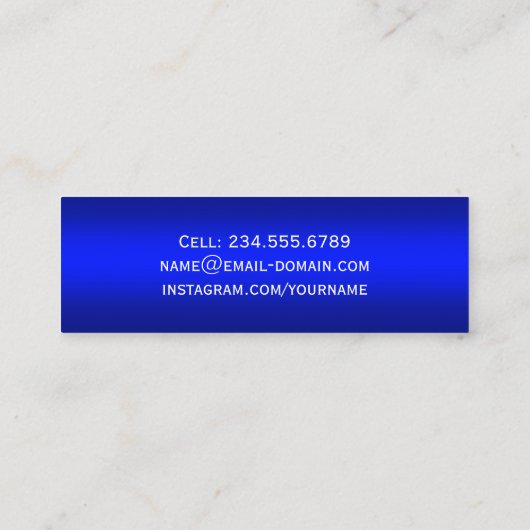 Kaart naam afstuderen - Kleding platte blauwe grad Contactkaartje (Achterkant)