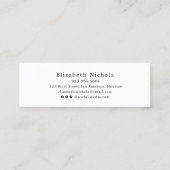 Kaart naam afstuderen . Moderne klassieke Kaart in Contactkaartje (Achterkant)