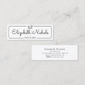 Kaart naam afstuderen . Moderne klassieke Kaart in Contactkaartje (Voorkant / Achterkant)