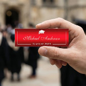 Kaart naam afstuderen - Stijlvolle rode gradiënt Contactkaartje