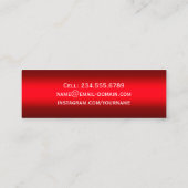 Kaart naam afstuderen - Stijlvolle rode gradiënt Contactkaartje (Achterkant)