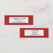 Kaart Naam rood en wit Afstuderen invoegen Contactkaartje (Voorkant / Achterkant)