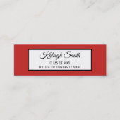 Kaart Naam rood en wit Afstuderen invoegen Contactkaartje (Voorkant)