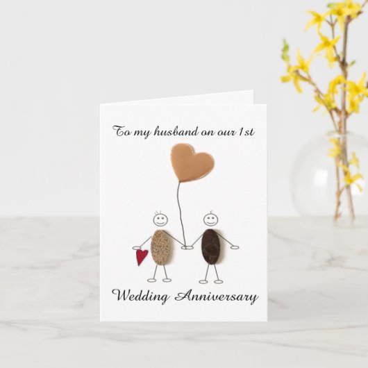 Kaart - naar mijn man op ons Jubileum (Gele Bloem)